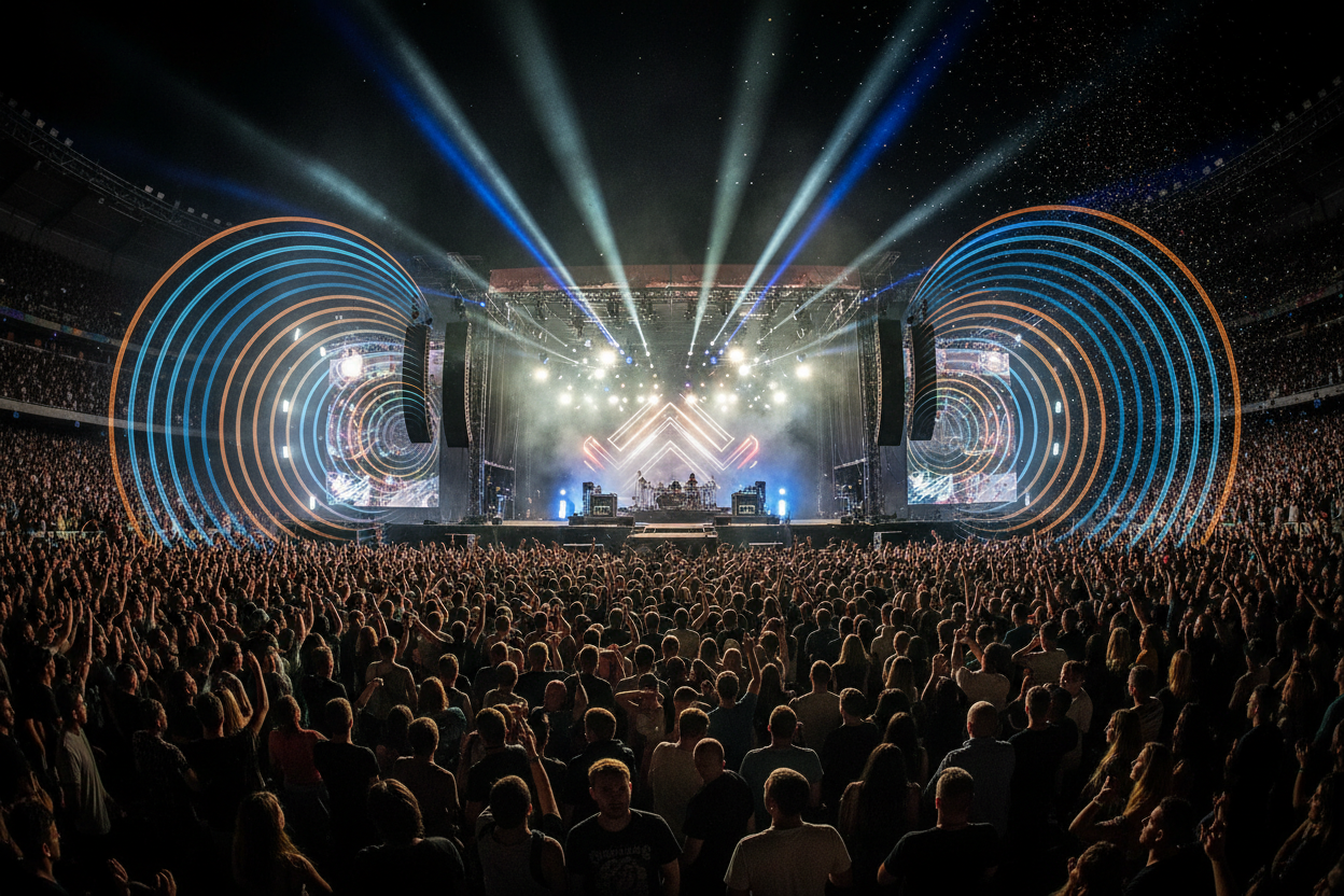 Loud music at concert effects your hearing 